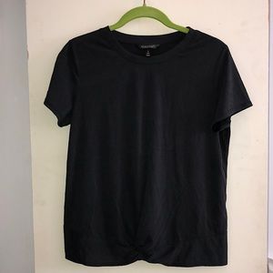 Banana Republic Dark Grey Suede knot shirt